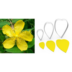 Sarı Kantaron Çiçek Yapım Kesici Set 3’lü – 7cm