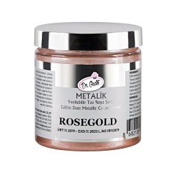 Dr Gusto Yenilebilir Metalik Toz Boya 4 gr - Rose Gold