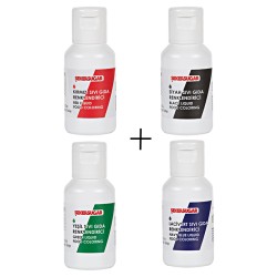 Sıvı Gıda Boyası - 20ml - Kırmızı-Siyah-Yeşil-Lacivert