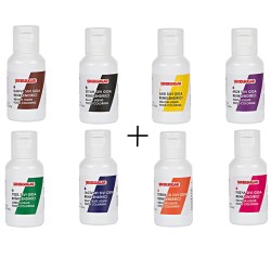 Sıvı Gıda Boyası - 20ml - 8 Renk Birlikte--