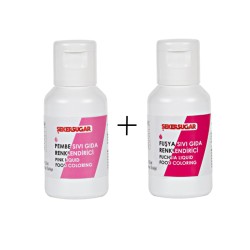Sıvı Gıda Boyası - 20ml - Pembe ve Fusya