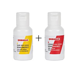 Sıvı Gıda Boyası - 20ml - Sarı ve Kırmızı