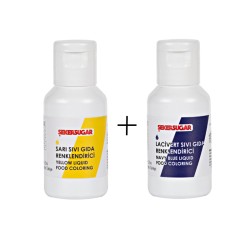 Sıvı Gıda Boyası - 20ml - Sarı ve Lacivert