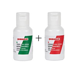 Sıvı Gıda Boyası - 20ml - Yeşil ve Kırmızı