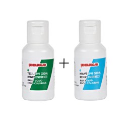 Sıvı Gıda Boyası - 20ml - Yeşil ve Mavi