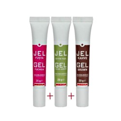 Tüp Jel Gıda Boyası - 20 gr - Fuşya-ZYeşil-Kahve