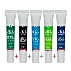 Tüp Jel Gıda Boyası - 20 gr - ÇYeşil-Siyah-Mavi-Yeşil-Lacivert