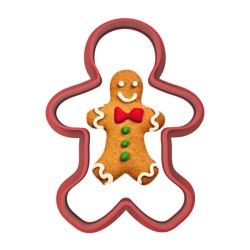 Noel Yılbaşı Gingerman Kurabiye Kalıbı Şekillendirici Kopat