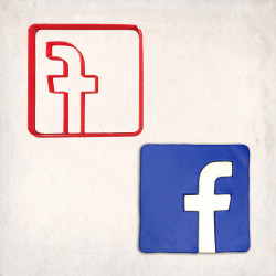 Facebook Logo Kurabiye Kalıbı Şekillendirici Kopat