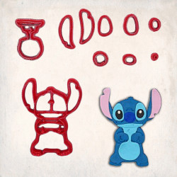 Lilo ve Stitch - Stitch Detay Kurabiye Kalıp Seti 10’lu