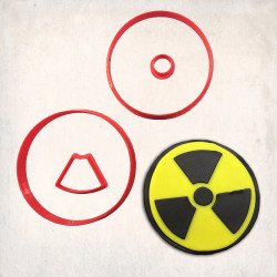 Nükleer Sembol Detay Kurabiye Kalıp Seti 4’lü