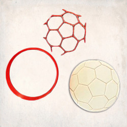 Futbol Topu Detay Kurabiye Kalıp Seti 2’li