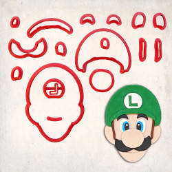 Super Mario Luigi Detay Kurabiye Kalıp Seti 17’li