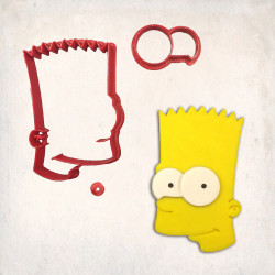 Simpsons Bart Simpson Detay Kurabiye Kalıp Seti 3’lü