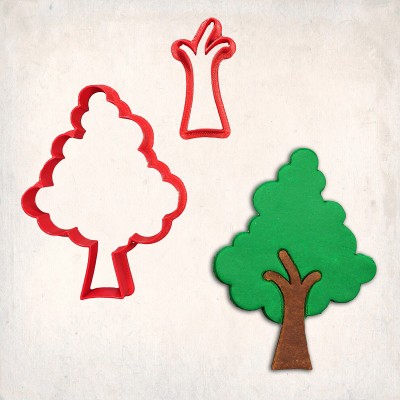 Ağaç Detay Kurabiye Kalıp Seti 2’li