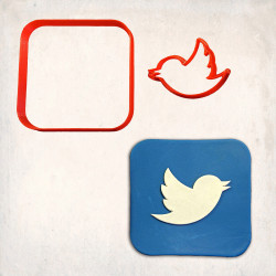 Twitter Logo Detay Kurabiye Kalıp Seti 2’li