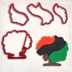 Afrika Bayrağı Kız Detay Kurabiye Kalıp Seti 4’lü