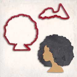 Afrikalı Kız Kafası-2 Detay Kurabiye Kalıp Seti 2’li