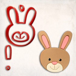 Tavşan Yüz Detay Kurabiye Kalıp Seti 6 Parça
