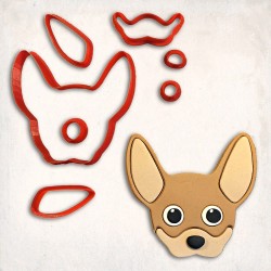 Chihuahua Köpek Detay Kurabiye Kalıp Seti 7 Parça