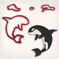 Orca Balina Detay Kurabiye Kalıp Seti 4 Parça
