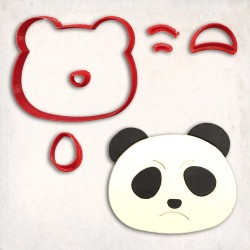Panda Yüz-2 Detay Kurabiye Kalıp Seti 6 Parça