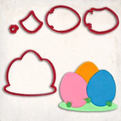 Paskalya Yumurtaları Detay Kurabiye Kalıp Seti 5’li