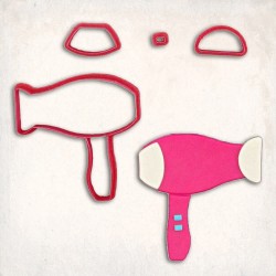 Saç Kurutma Detay Kurabiye Kalıp Seti 4’lü