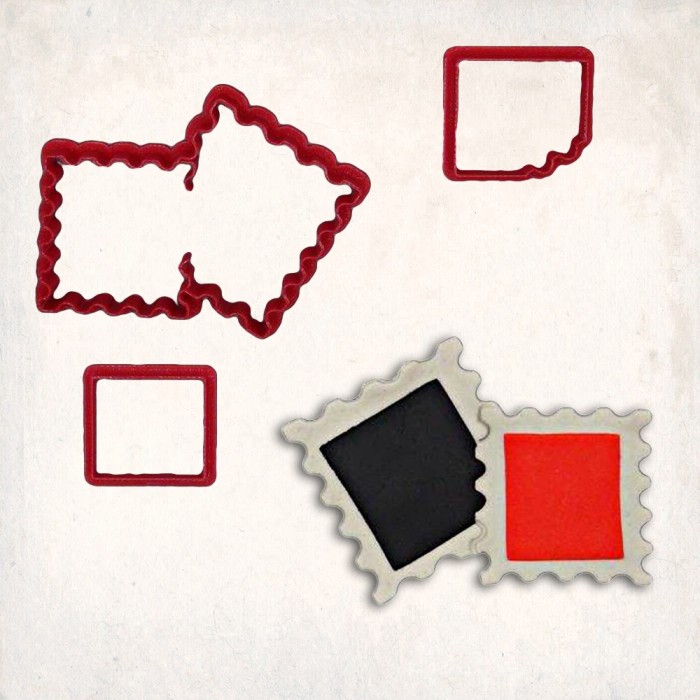 Posta Pulu Detay Kurabiye Kalıp Seti 3’lü