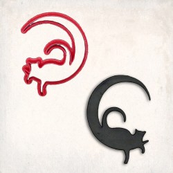 Kedi Ay Kurabiye Kalıbı Şekillendirici Kopat