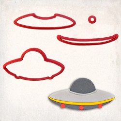 Uçan Daire Detay Kurabiye Kalıp Seti 4’lü