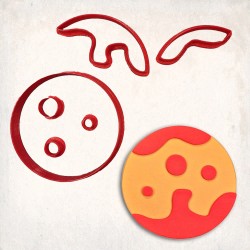 Mars Detay Kurabiye Kalıp Seti 6’lı