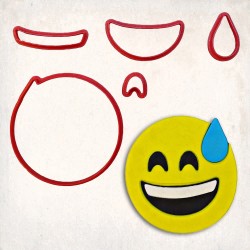 Soğuk Terleyen Emoji Detay Kurabiye Kalıp Seti 5’li