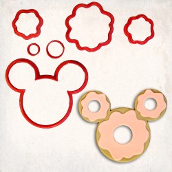 Mickey Donut Detay Kurabiye Kalıp Seti 6’lı