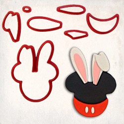 Mickey Mouse Tavşan Detay Kurabiye Kalıp Seti 7’li