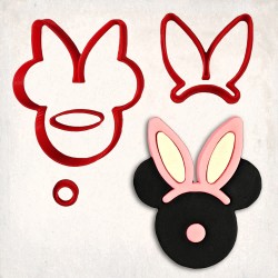 Mickey Mouse Tavşan Detay Kurabiye Kalıp Seti 4’lü