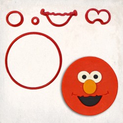 Susam Sokağı Elmo Detay Kurabiye Kalıp Seti 5’li