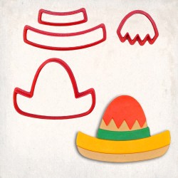 Sombrero Detay Kurabiye Kalıp Seti 4’lü