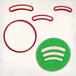 Spotify Logo Detay Kurabiye Kalıp Seti 4’lü