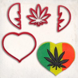 Rasta Kalbi Detay Kurabiye Kalıp Seti 4’lü
