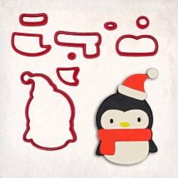 Yılbaşı Penguen Detay Kurabiye Kalıp Seti 8’li