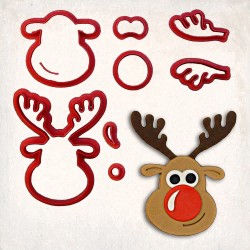 Rudolph the Reindeer Detay Kurabiye Kalıp Seti 8’li