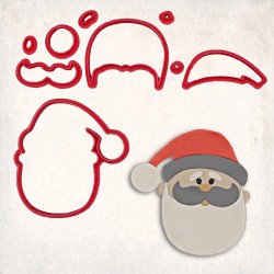 Noel Baba Detay Kurabiye Kalıp Seti 7’li