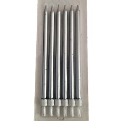 Pasta Mumu 6'lı - Gümüş - 15 cm