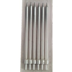 Pasta Mumu 6'lı - Gümüş - Sedef - 15 cm